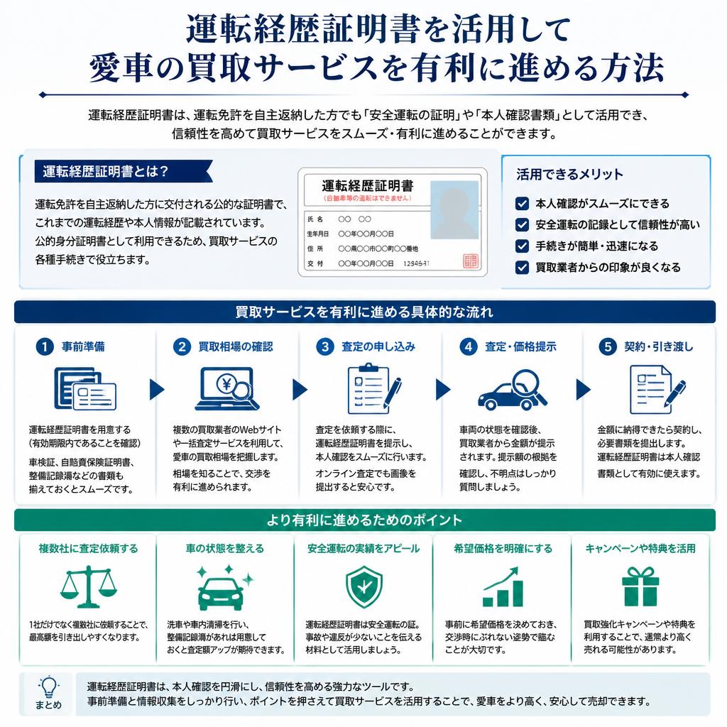 運転経歴証明書と車買取の関係
