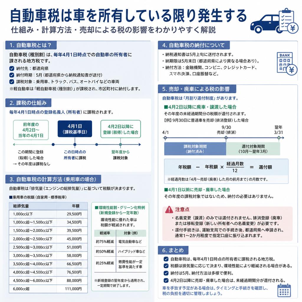 自動車税の仕組みを解説