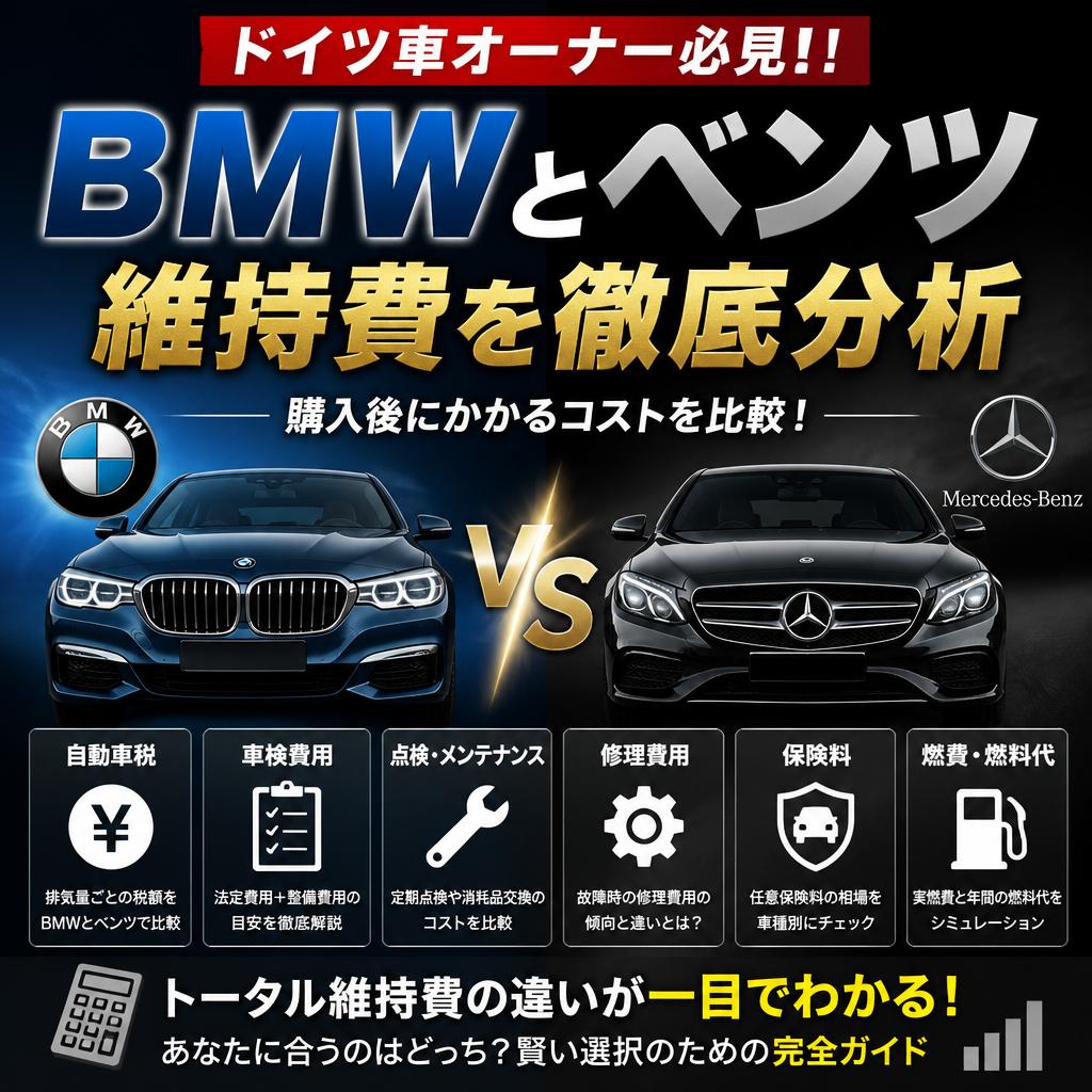 ドイツ車オーナー必見！BMWとベンツの維持費を徹底分析