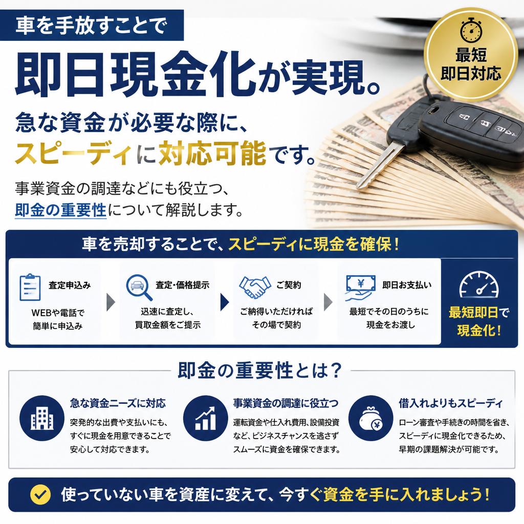 即日現金化のメリット