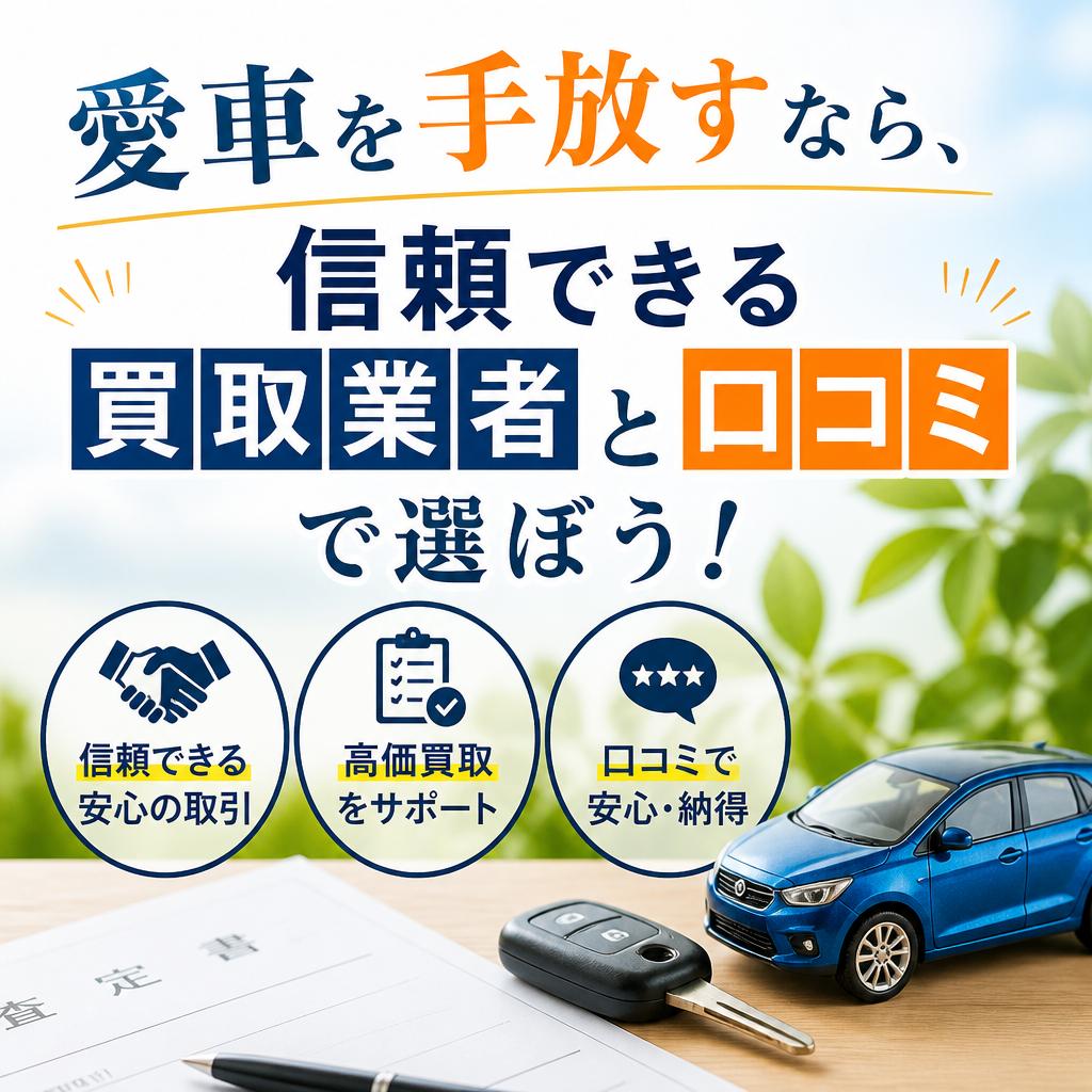 愛車を手放すなら、信頼できる買取業者と口コミで選ぼう！