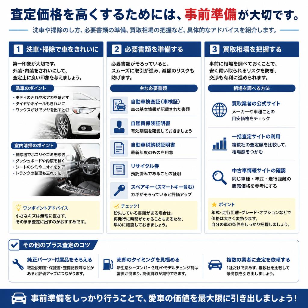 高値査定を実現するためのポイント