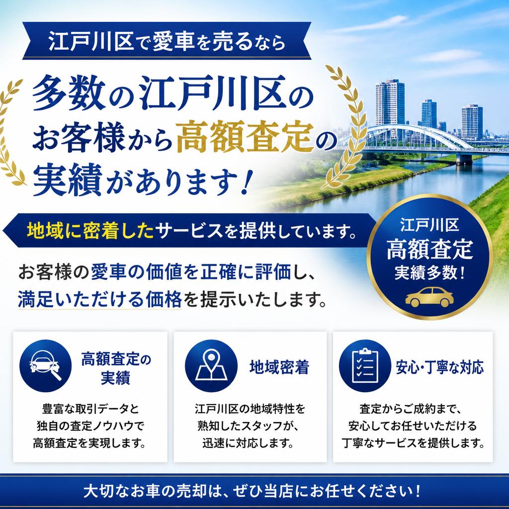 江戸川区での高額査定の実績