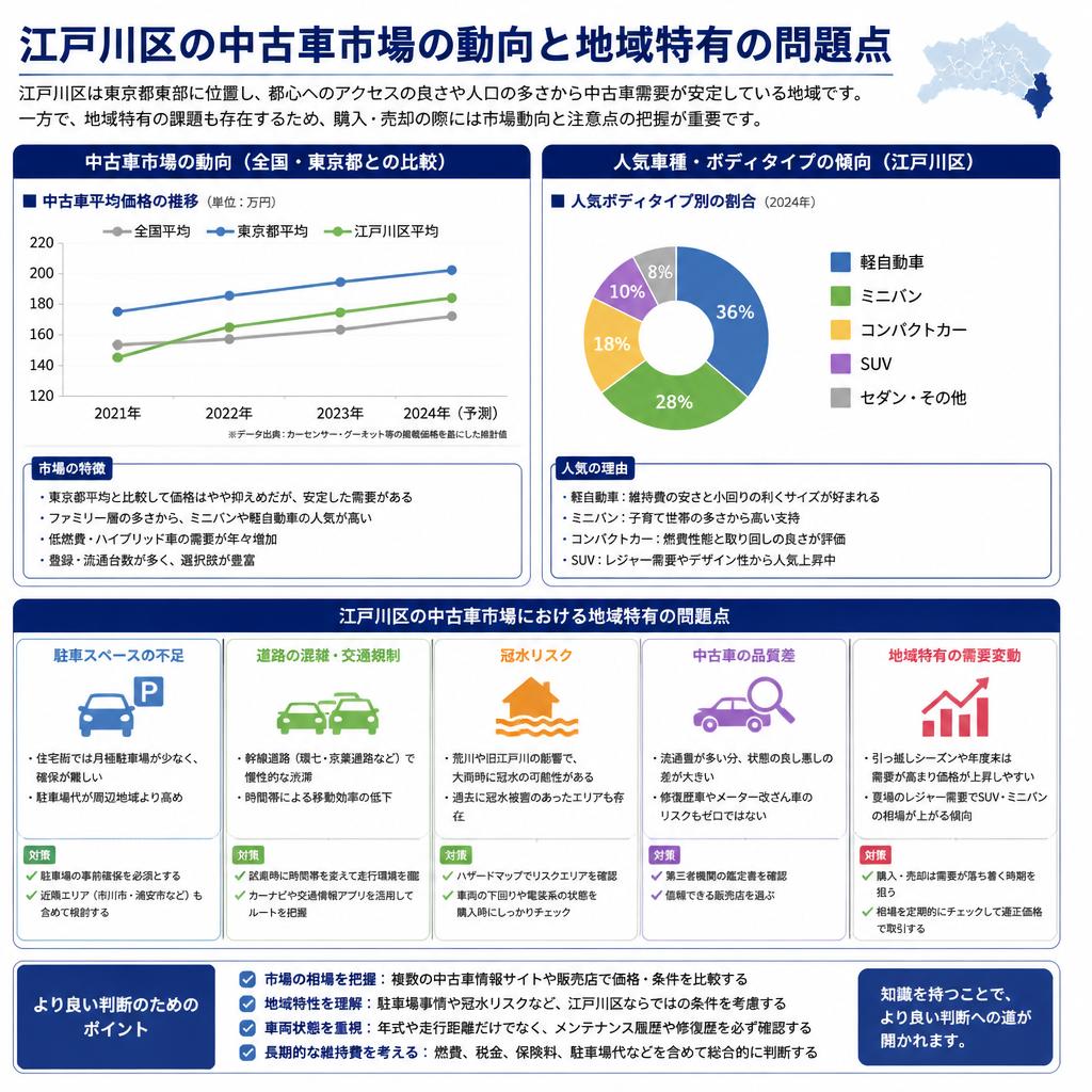 江戸川区での車売却の現状