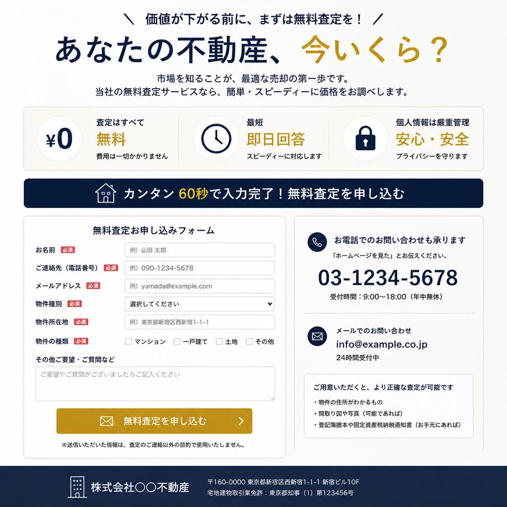 今すぐ無料査定をお申し込み！