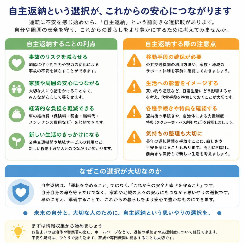 2. 自主返納のメリットとデメリット