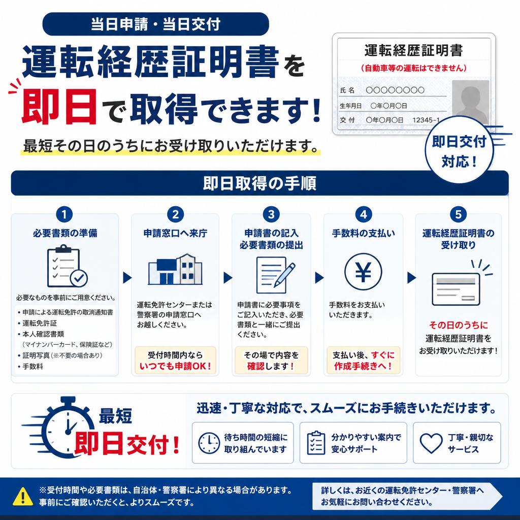 4. 即日発行の流れ