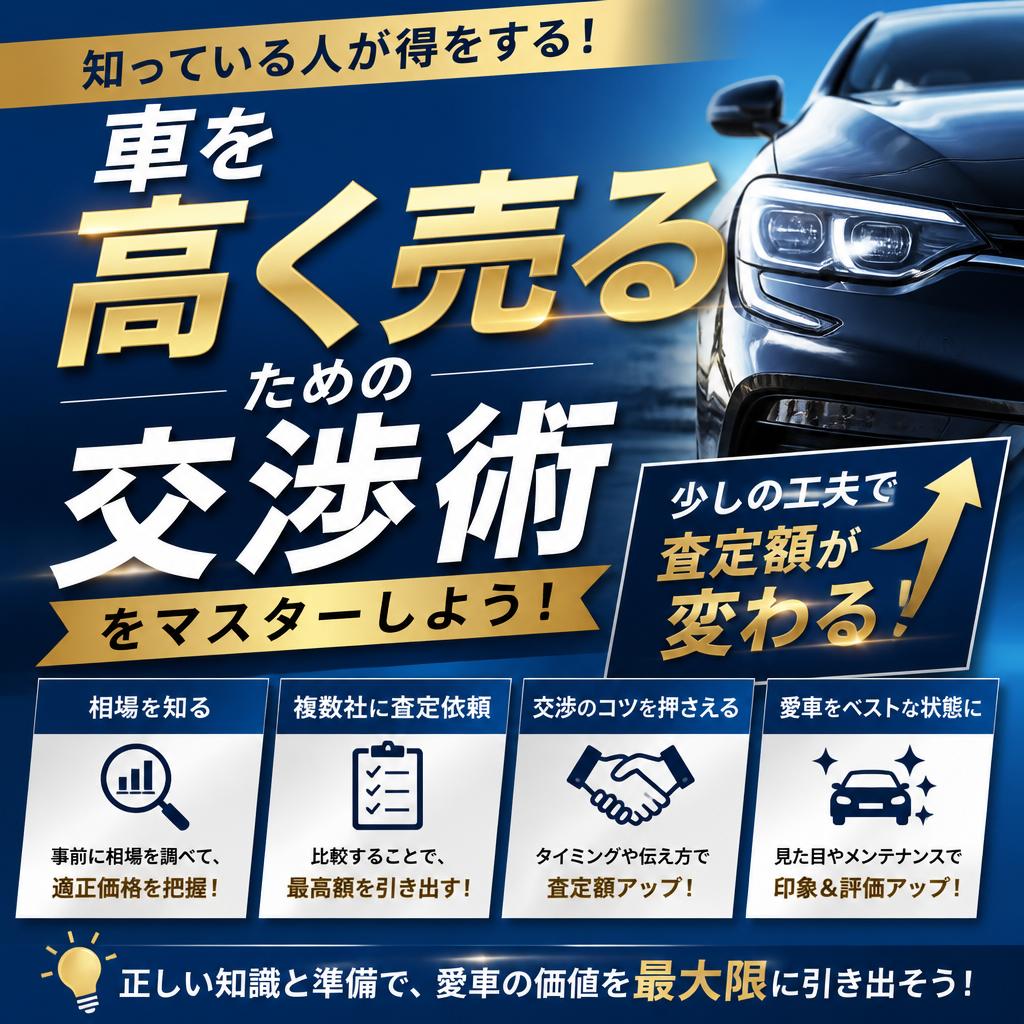車を高く売るための交渉術をマスターしよう！