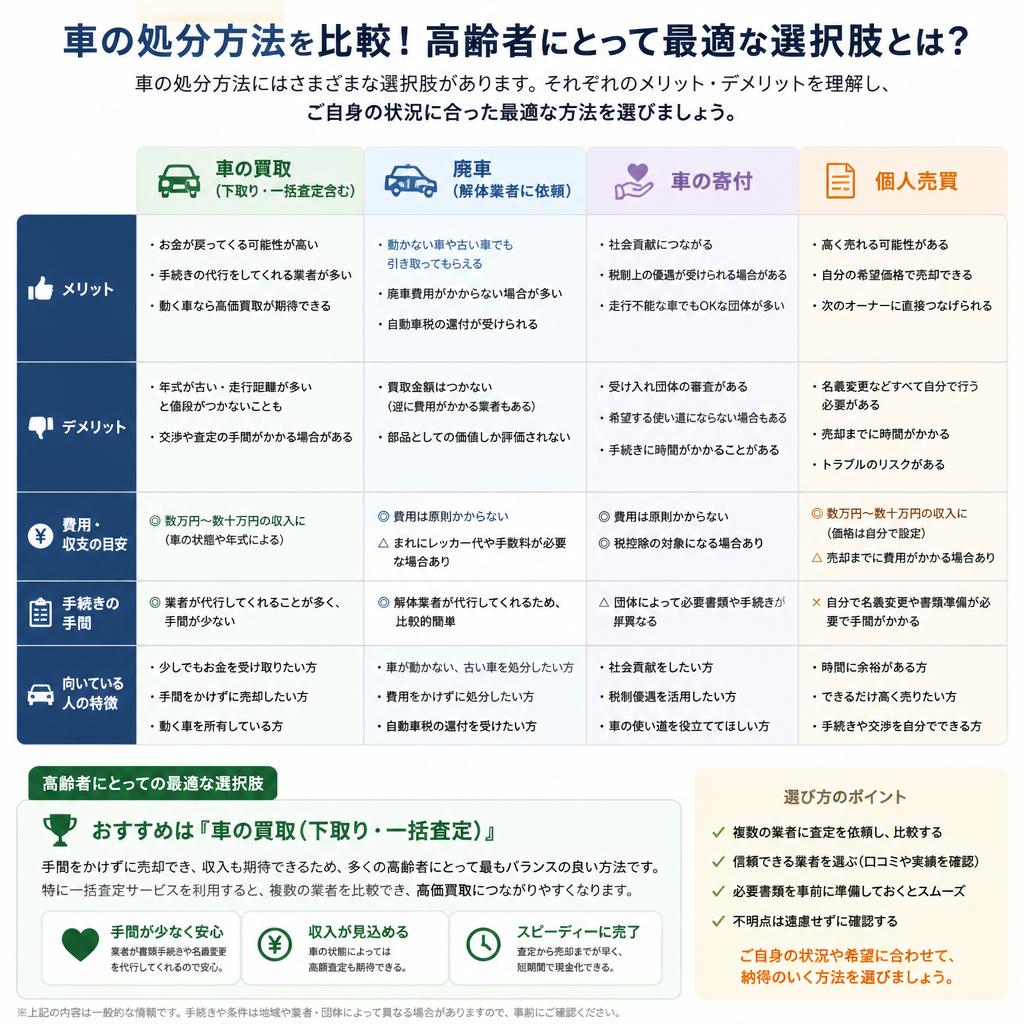 4. 免許返納後の車の処分方法