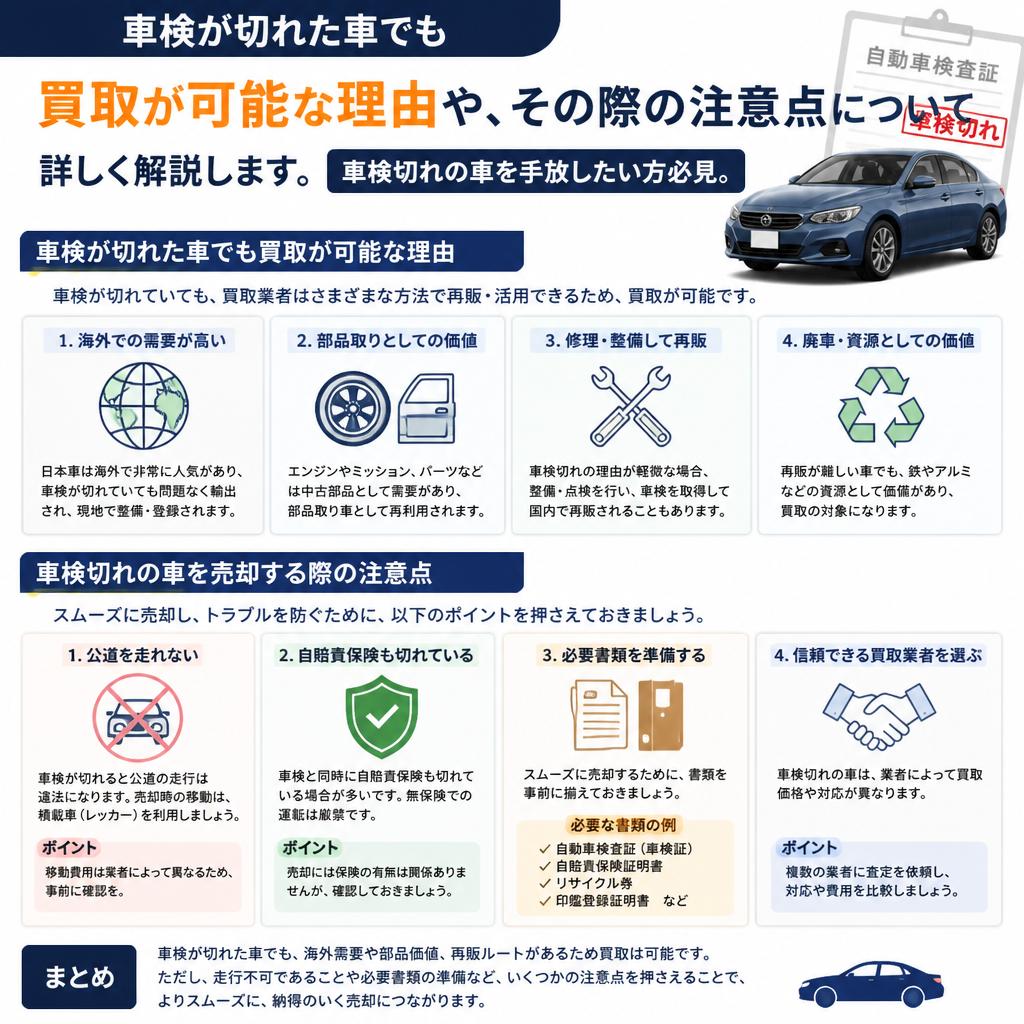 5. 車検切れでも買取可能な理由