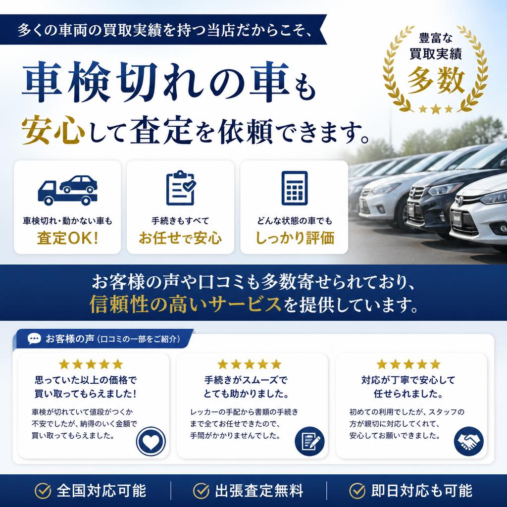 豊富な実績と信頼のある査定