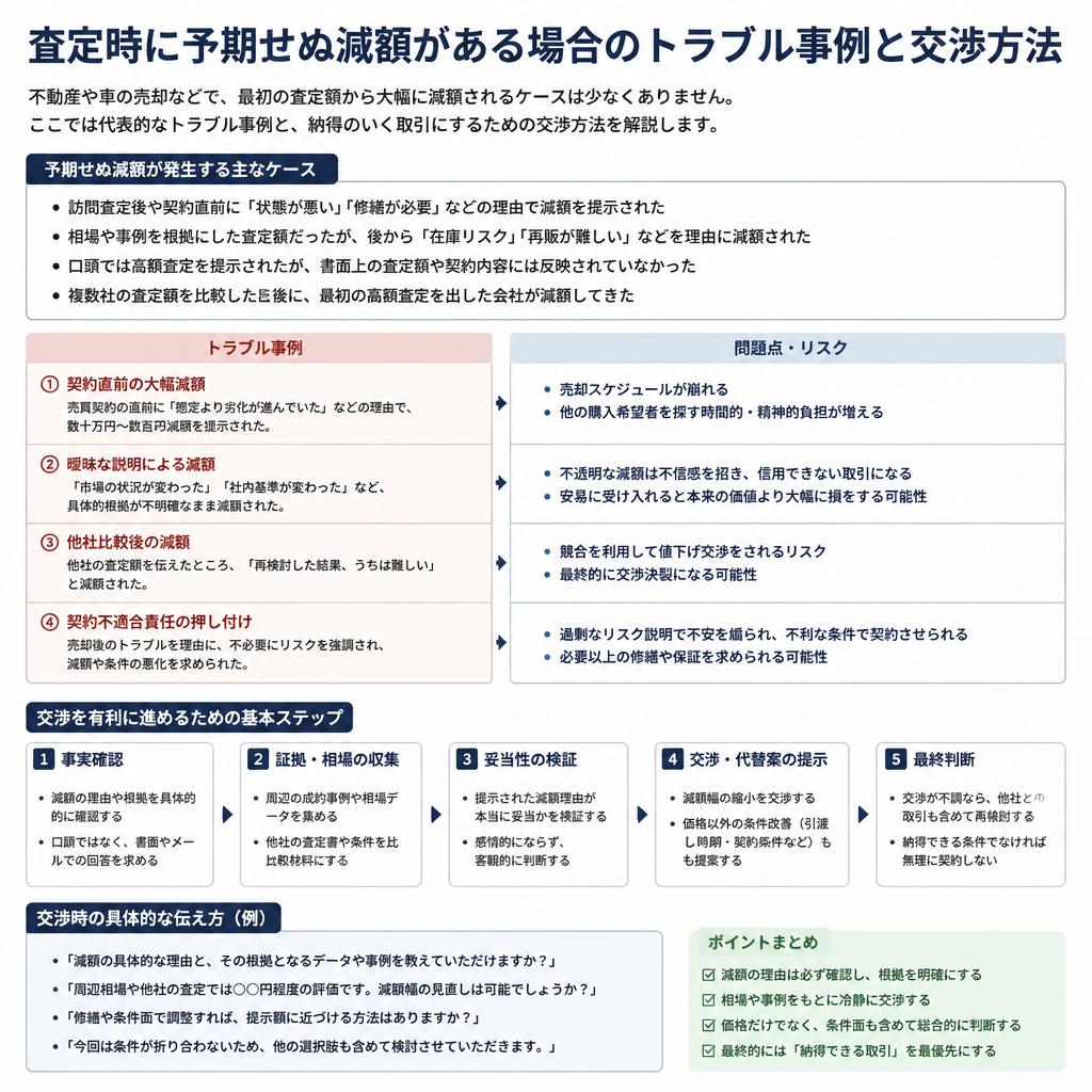 トラブル事例4：査定額の減額問題