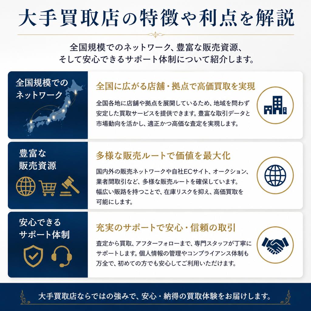大手買取店のメリットとは？