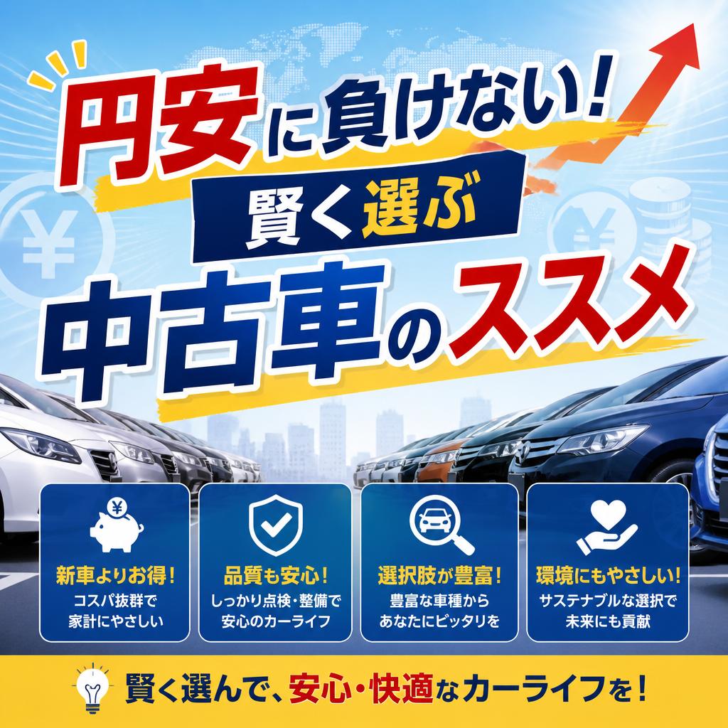 円安に負けない！賢く選ぶ中古車のススメ