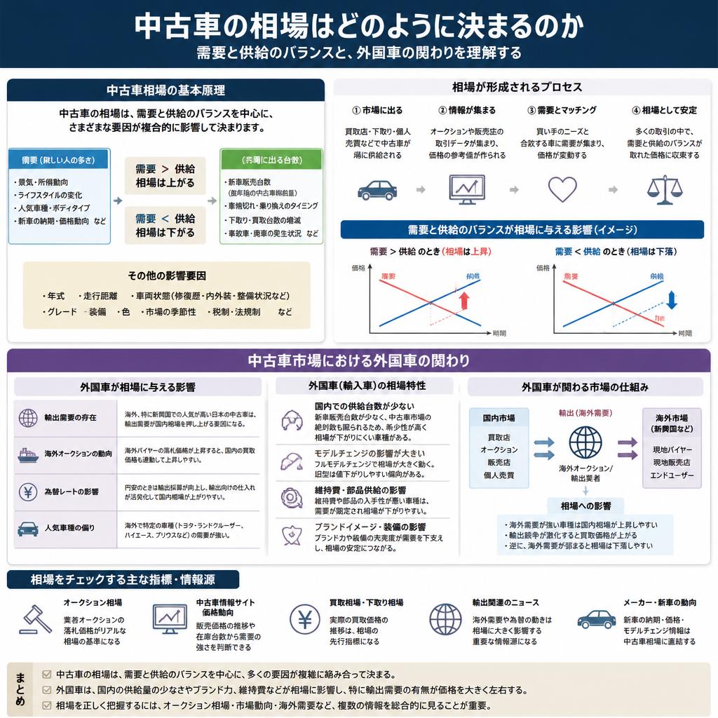中古車相場の決まり方とは？