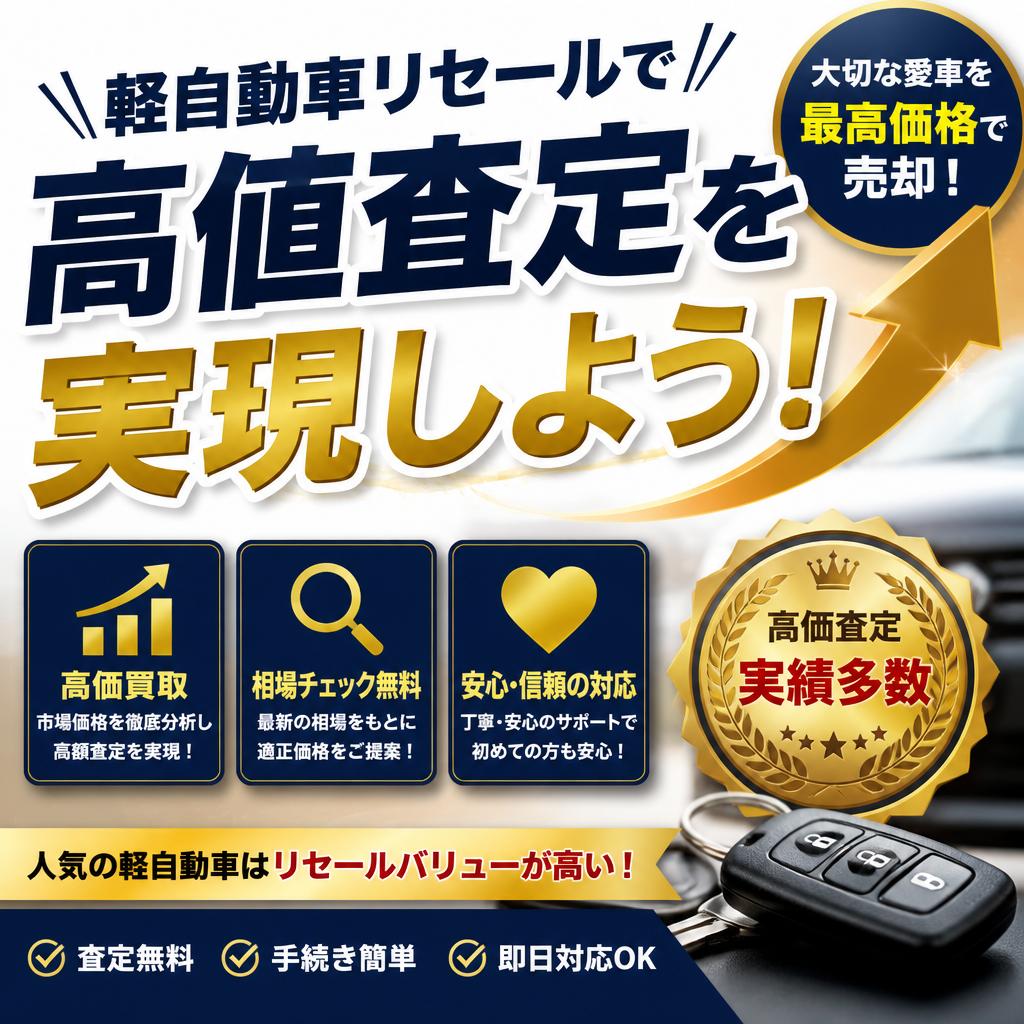 軽自動車リセールで高値査定を実現しよう！