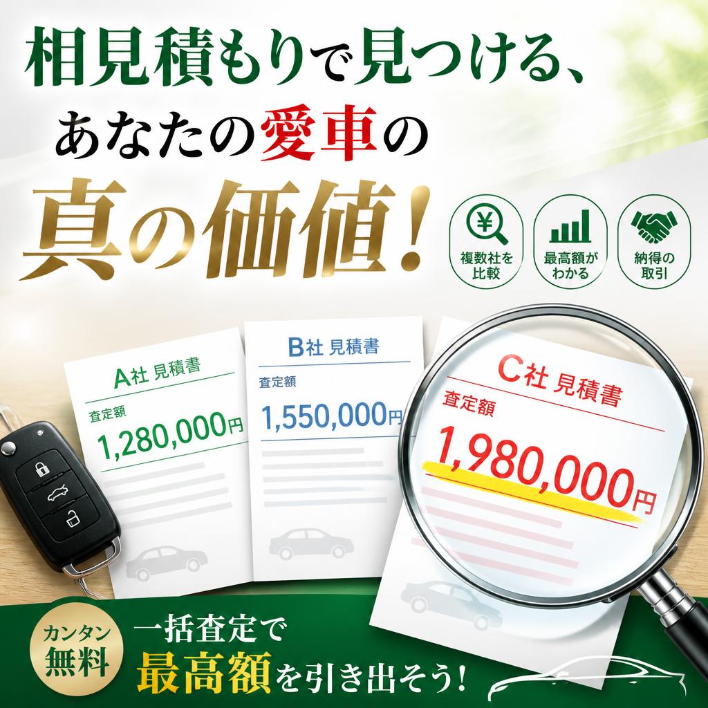 相見積もりで見つける、あなたの愛車の真の価値！