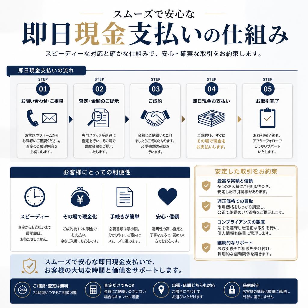 即日現金支払いのメリット