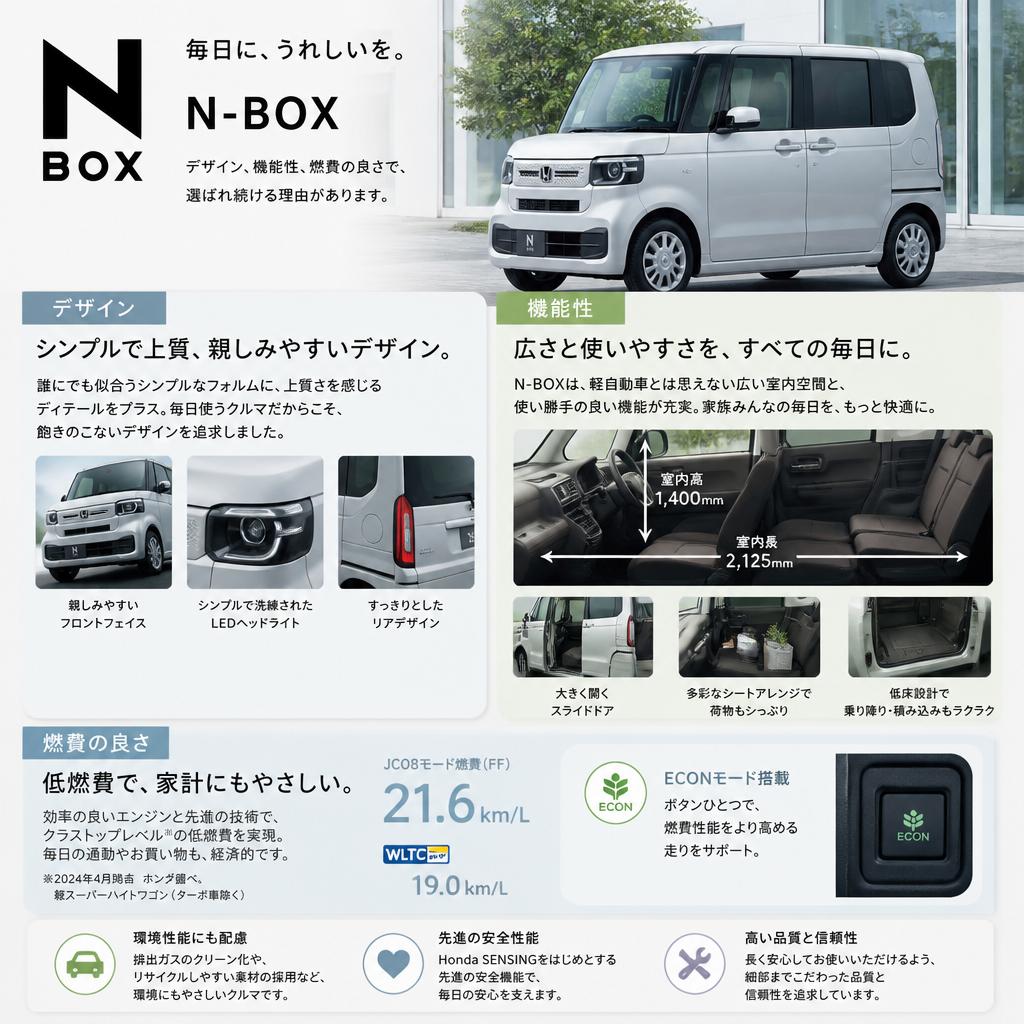 2. N-BOXの特徴と利点