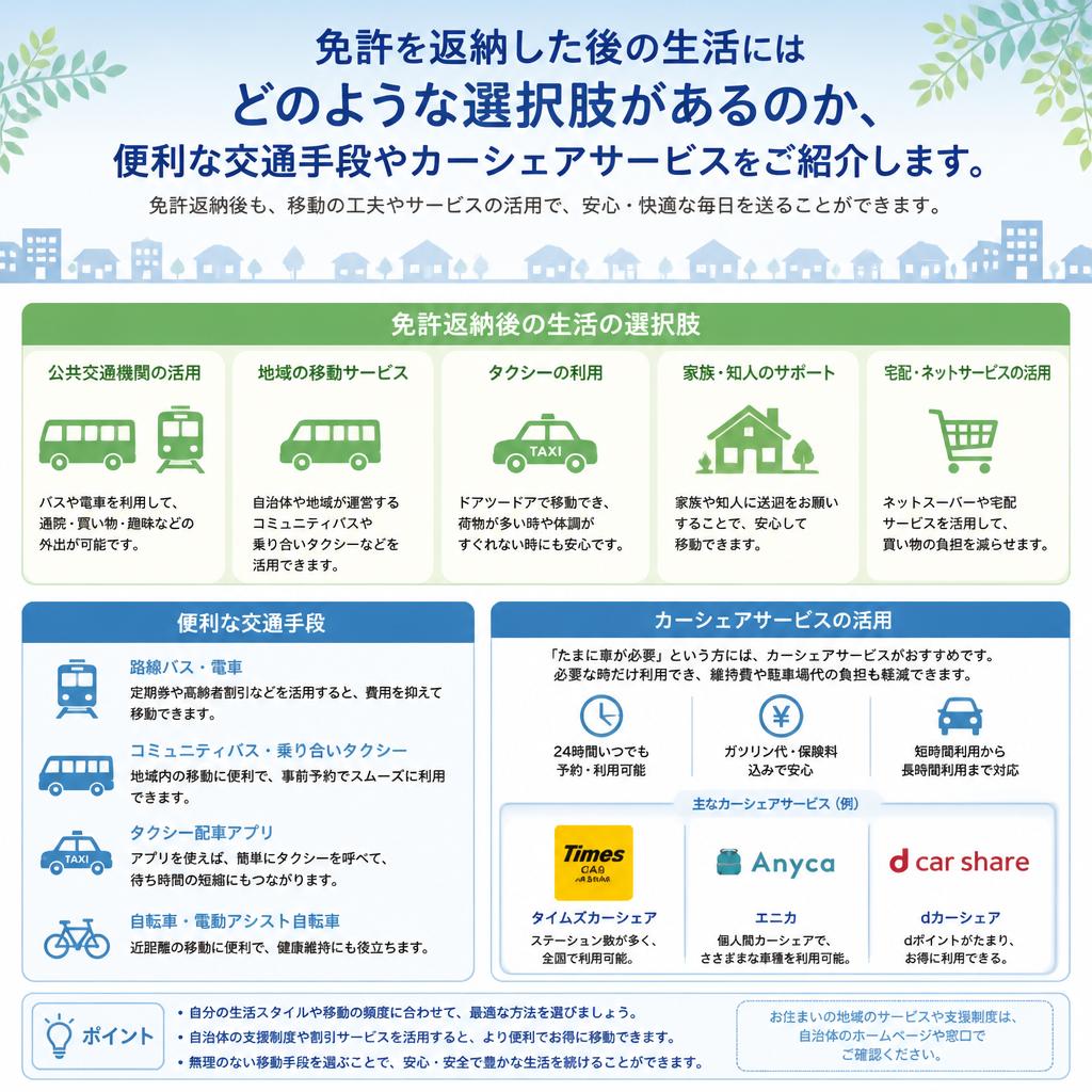 免許返納後のカーライフ
