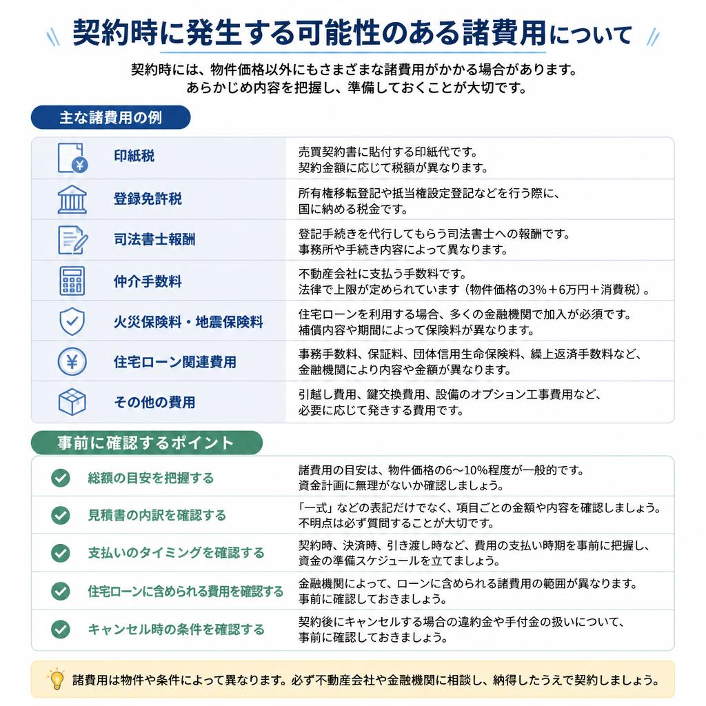 4. 隠れた諸費用に注意！