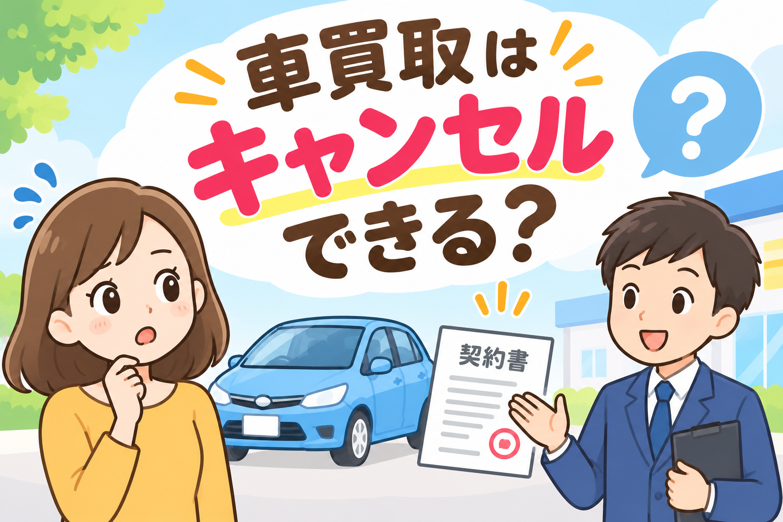 車買取業者との売買契約はキャンセルできる？法律の観点から説明